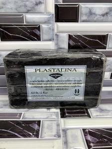 Van Aken Plastalina Non-Hardening Modeling Clay 4.5 Lb. Sculpture Black - Picture 1 of 2
