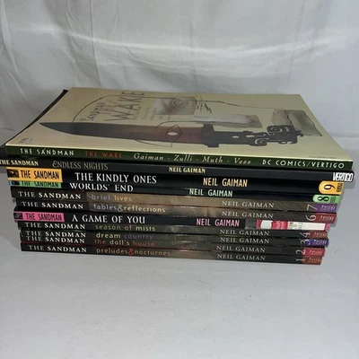 THE SANDMAN Volume 1-9 Graphic Novel Neil Gaiman DC Recolored/ Remastered + 2 - Image 1 of 4