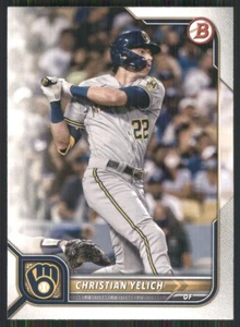 2022 Bowman #94 Christian Yelich Milwaukee Brewers 3650 - Picture 1 of 2
