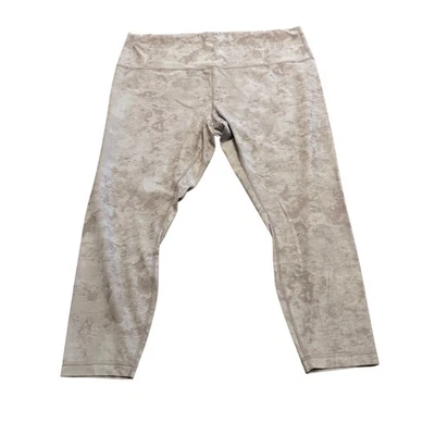 Leggings cortos de tiro alto Lululemon Align talla 20 estampado de mármol gris atletismo Foto 1 de 4