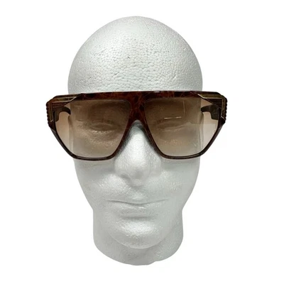 Vintage Courreges France Brown/Gold Accent Paris Sunglasses - Image 1 of 4