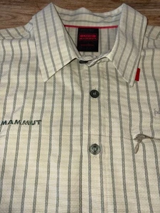 Mammut short sleeve button down Men's L striped outdoor casual textured - Picture 1 of 9