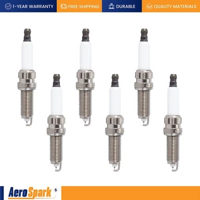 Set of 6 Platinum Spark Plugs for 2011-2017 BMW X3 3.0L l6 Replace ZR5TPP33 - Image 1 of 4