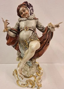 Antonio Borsato Made In Italy Porcelain Figurine " The Jester " - Picture 1 of 23