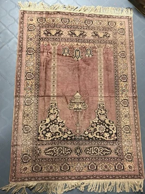 Vintage Antique Turkish Prayer rug 61”x 39” - Image 1 of 4