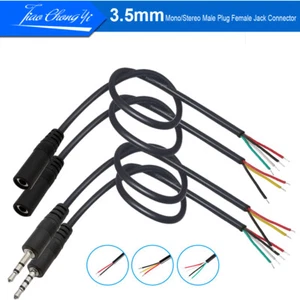 3.5mm Audio Cable Connector 2 3 4 Pole Mono Stereo Male Female Extension Wire - Picture 1 of 16