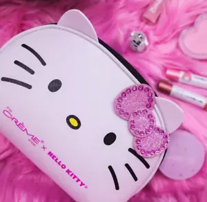 HELLO KITTY SANRIO COSMETIC BAG LIMITED EDITION WITH STONES BY THE CREME SHOP - Picture 1 of 2