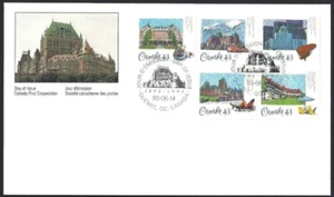 🍁Canada   #1471a   "HISTORIC CPR HOTELS"   Brand New  1993  First Day Cover - Picture 1 of 2