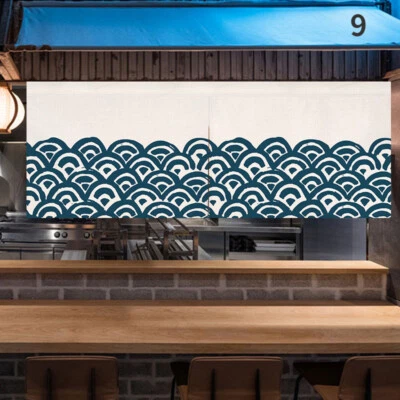 120x45cm 1X Cortina Puerta Corta Japonesa Dormitorio Baño Habitación Cortina Separador  Foto 1 de 4