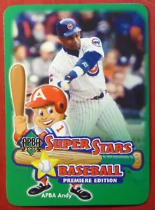 2000 APBA Sammy Sosa Super Stars game card (Cubs) - Picture 1 of 2