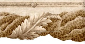 Animal Prints Swag Die Cut Leaf Movie Theater Vintage Drapery Wallpaper Border - Picture 1 of 3