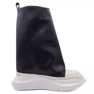 Rick Owens DRKSHDW Black Fogachine Sneak Boots New Size 36.5 W6.5 M3.5 - Picture 1 of 15