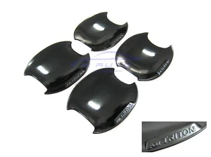 4 Gloss Black Door Handle Bowl Cover For Mitsubishi L200 Triton MQ MR 2016-2023 - Picture 1 of 6