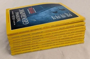 National Geographic 1985 Lot 9 Issues with Inserts Titanic Vietnam Memorial etc - Picture 1 of 9