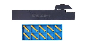 MGEHL2020-4 Lathe Grooving Cut-Off Tool Holder+10pc MGMN400-M Grooving Insert - Picture 1 of 8