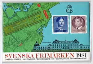 Conjunto de estampillas y folletos oficiales de Suecia año 1981 como nuevo MNH sin abrir - Imagen 1 de 2