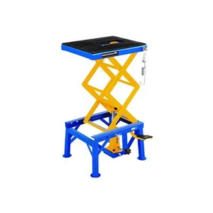 Cavalletto Idraulico Alzamoto Ponte Elevatore 135 Kg Piattaforma 35 - 87 Cm (H) - Foto 1 di 6