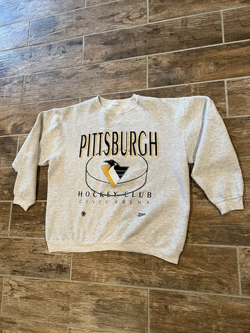 Vintage 1991 - 1992 Pittsburgh Penguins Salem Sportswear XL Crewneck NHL RARE Cover