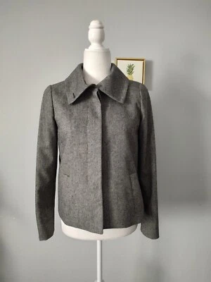 Talbot's  Jacket Petites Size 2P Color Gray High Neck Nylon Polyester And Wool  - Image 1 of 4