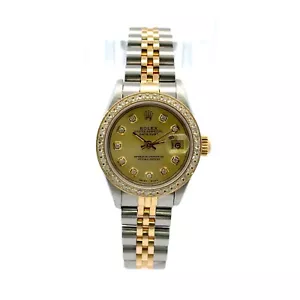 1988 Rolex Datejust #69173 - 26 mm Two Tone Jubilee Ladies Diamond Dial & Bezel - Picture 1 of 4