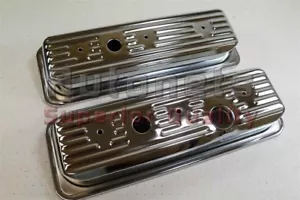 85-93 Chevy GMC 4.3L V6 V-6 Chrome Steel Valve Covers S10 Blazer C1500 K1500 - Picture 1 of 2