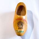Vintage Wooden Clog Shoe Ornament Souvenir From Hotel Roemer Visscher Amsterdam