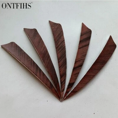 24 Pcs 5'' Shield Archery Plumage Ink Painting Arrow Feathers Fletching - Image 1 of 4