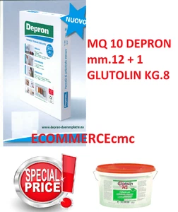KIT 10 PANNELLI ISOLANTI DEPRON 125X80CM H12mm + COLLA ADESIVO 8KG GLUTOLIN HS - Foto 1 di 8
