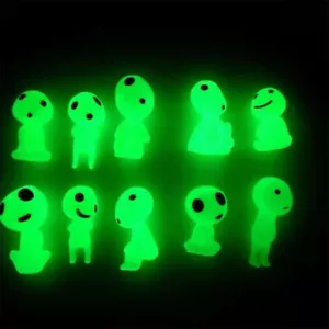 Kodama 10Pcs miyazaki Luminous Elves Mini Figures Fish Tank Decor Kodama Glow - Picture 1 of 4