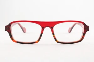 Gafas muy raras auténticas Theo Septante+Trois 9 rojo naranja negro 51 mm Bélgica  - Imagen 1 de 5