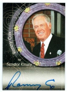 STARGATE SG-1 SEASON 6 2004 A28 Ronny Cox as Senator Kinsey AUTOGRAPH