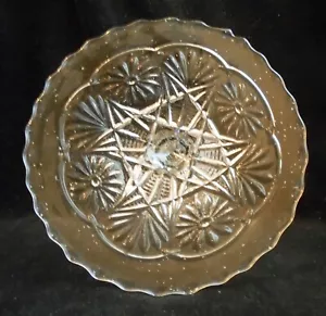 Vintage EAPG Clear Glass Tazza Child's Cake Stand 3 1/2 in. Tall By 7 in. Wide - Picture 1 of 10