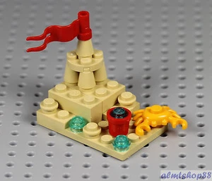 LEGO - Castillo de arena con cangrejo cubo bandera playa océano minifigura muebles para el hogar - Imagen 1 de 1