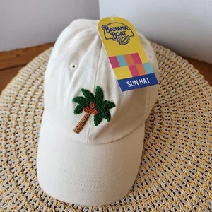 Gorra de béisbol unisex Banana Boat sombrero blanco marfil palmera ajustable NUEVO - Imagen 1 de 11