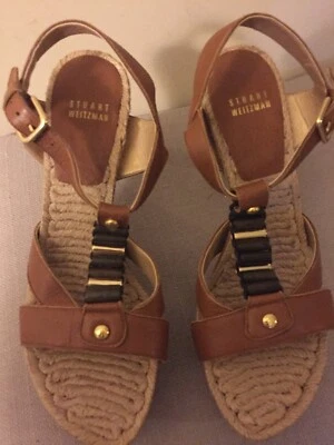 Stuart Weitzman Womens Cisco Toast Deerskin Sandals - Size 8.0 *New* - Image 1 of 4