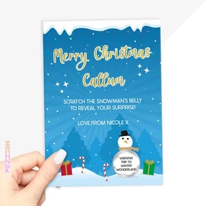 Personalised Christmas Reveal Scratch Card | Surprise Voucher Ticket | Gift Idea - Picture 1 of 5