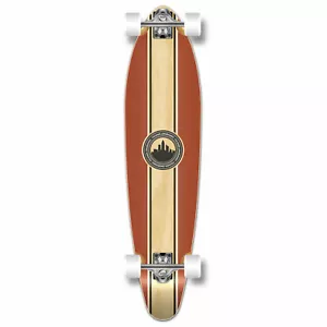 Longboard completo Yocaher Kicktail Crest Borgoña - Imagen 1 de 4