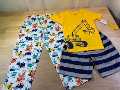 New Boy's Carter's 3 Piece PJ Set Construction Theme--Bright Colors!!* - Image 1 of 3