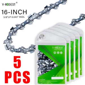 5 Pack Chainsaw Chain For Stihl MS170 MS180 017 019 023 16 Inch .043 3/8 LP 55DL - Picture 1 of 9
