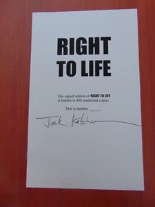Right to Life Signature Page Only - Signed Cemetery Dance Numbered Ed., VF - Bild 1 von 2
