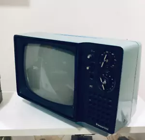 TV PANASONIC TR-562A STATO SOLIDO 1975 SPACE AGE AZZURRO. MADE IN OSAKA. GIAPPONE - Foto 1 di 15
