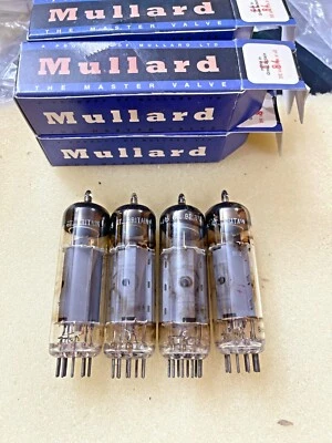 Mullard EL84 6BQ5 7189 O getter NOS valores de prueba coincidentes cuádruple Foto 1 de 4