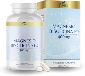 Magnesio Bisglicinato Capsule 400Mg - 180 CPS Magnesio Glicinato Ad Alto Assorbi - Foto 1 di 12