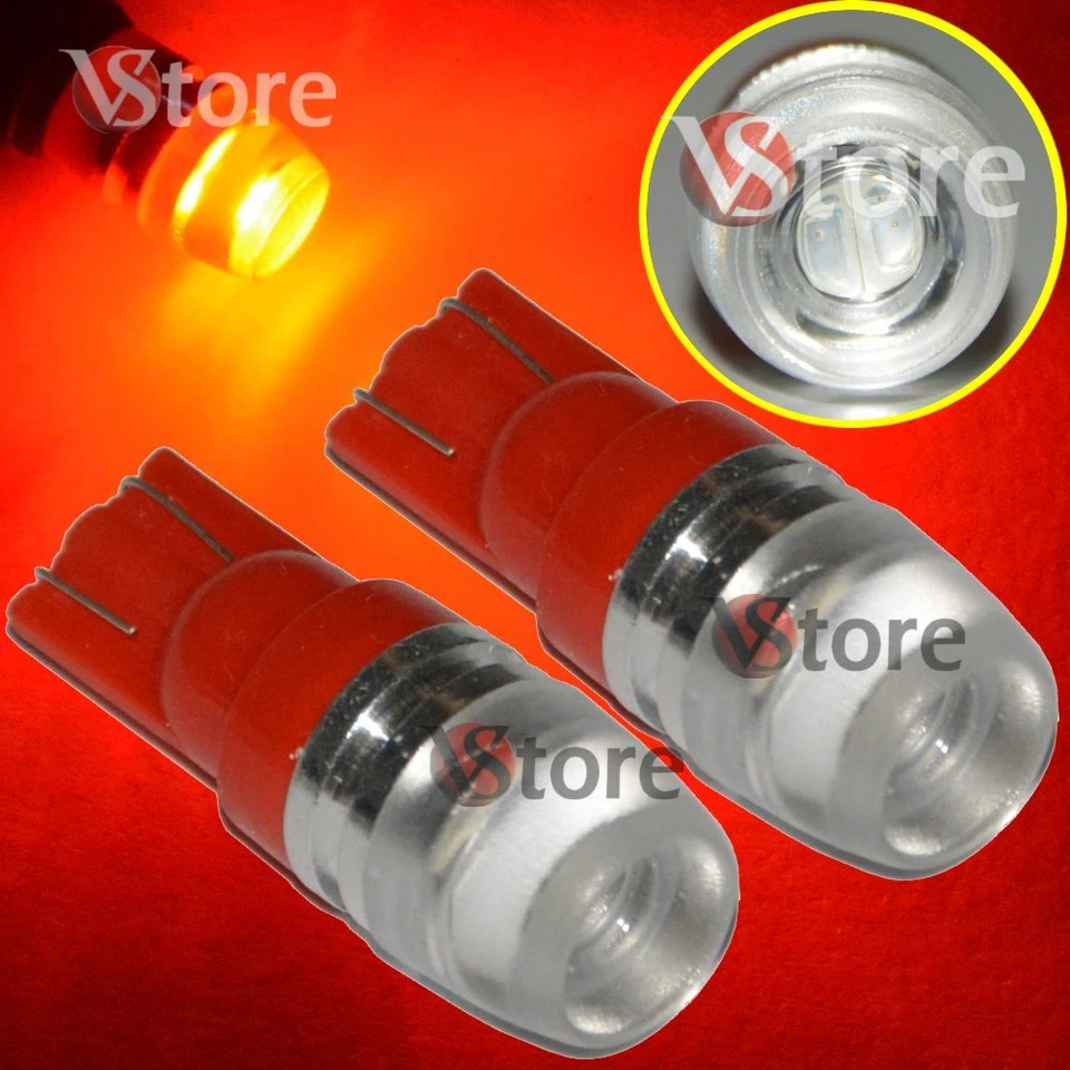 2 Led T10 Lampade 2 SMD 5630 Luci Rosso Lente Posizione Targa Xenon Lampada 5W - Immagine 1 di 1