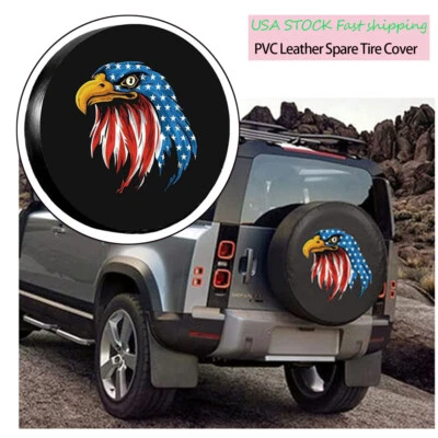 Black Spare Wheel Tire Cover 17", Blue Eagle Protector Fit For Toyota RAV4 - Imagem 1 de 4