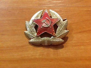 RUSSIAN NAVY CAP BADGE WITH REAR PIN FASTENINGS (A). - Picture 1 of 3