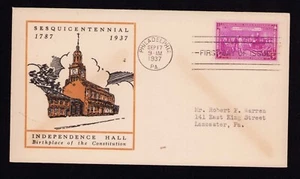 798 Verfassung Sesquicentennial Ersttagsbrief 1937 - Bild 1 von 2
