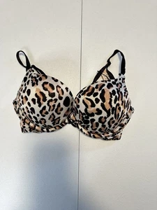 Neu Victoria's Secret 32C Bombshell-BH Miraculous Plunge beige Leopard neu mit Etikett - Bild 1 von 8