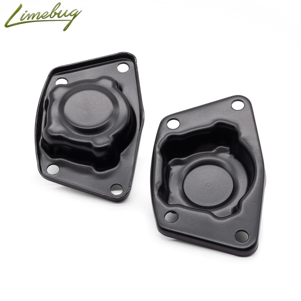 Classic Beetle / Ghia Swing Axle Torsion Bar Spring Plate Covers Pair Black VW - Image 1 of 1