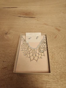 Elegant Kirks Folly Fairy AB Crystal Shower Adjustable Bib Necklace 18" New VTG - Picture 1 of 6